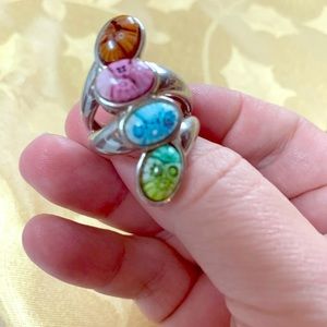 Mueano Millefiori ring 925 silver